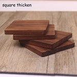 1 Pcs Durable Walnut Wood Coasters Placemats Decor Square Round Heat Resistant Drink Mat Home Table Tea Coffee Cup Pad