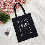 Ladies Handbags Cloth Canvas Tote Bag pattern Shopping Travel Women Eco Reusable Shoulder Shopper Bags bolsas de tela 2019 New