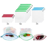 12pcs Reusable Mesh Produce Bags Washable Eco Friendly Bags Shopping Bags for Grocery Shopping Storage Fruit Vegetable Toys