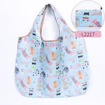 Folding Shopping Bag Eco-friendly Reusable Portable Shoulder Handbag for Travel Grocery Fashion Pocket Tote Bags