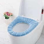 Universal Soft Heated Washable Toilet Seat Mat Set for Home Decor Closestool Mat Seat Case Warmer Toilet Lid Cover Accessories