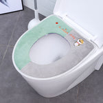 Universal Soft Heated Washable Toilet Seat Mat Set for Home Decor Closestool Mat Seat Case Warmer Toilet Lid Cover Accessories