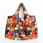 Folding Shopping Bag Eco-friendly Reusable Portable Shoulder Handbag for Travel Grocery Fashion Pocket Tote Bags