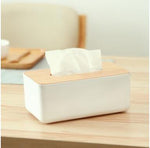 RSCHEF Home Kitchen Wooden Plastic Tissue Box Solid Wood Napkin Holder Case Simple Stylish Bamboo cover Hotel storage box