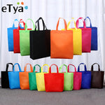 eTya Reusable Shopping Bag Foldable Tote Grocery Bag Large Capacity Non-Woven Travel Storage Eco Bags Women Shopping Handbag